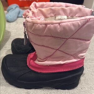 Pink and Black Kids Snow Boots